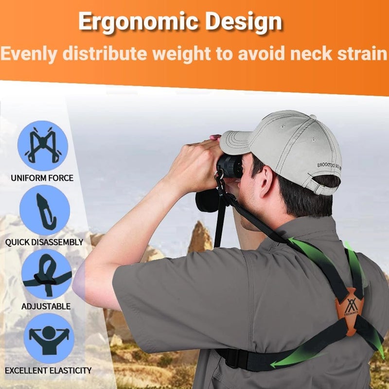 Trummul Binocular Harness Strap Best Chest Harness Strap for Hunters Photographers and Golfers (Black) - Image 2